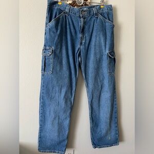 VINTAGE Levis Jeans Cargo Baggy Loose Fit Skater High Rise 90s Womens Juniors 15